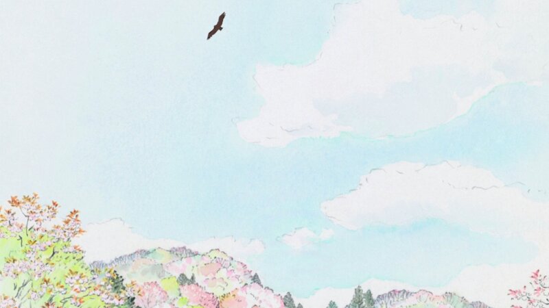 Bird Flying over Hills
