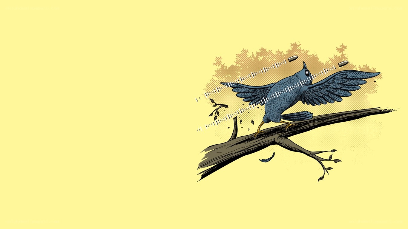 bird hit by bullets