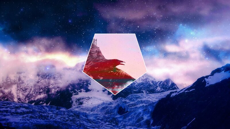 Bird in Flight over Mountains