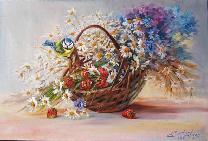 Bird in Flower Basket