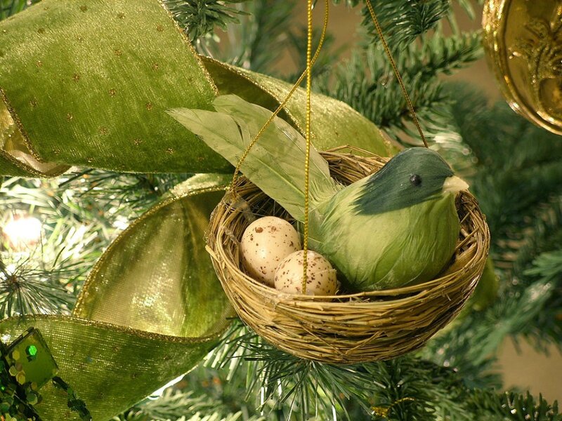 Bird in Nest Ornament