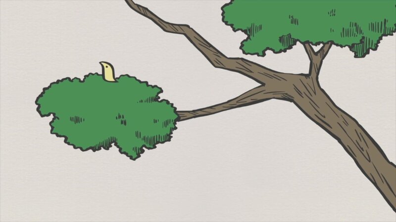 Bird in Tree — Green, Calm