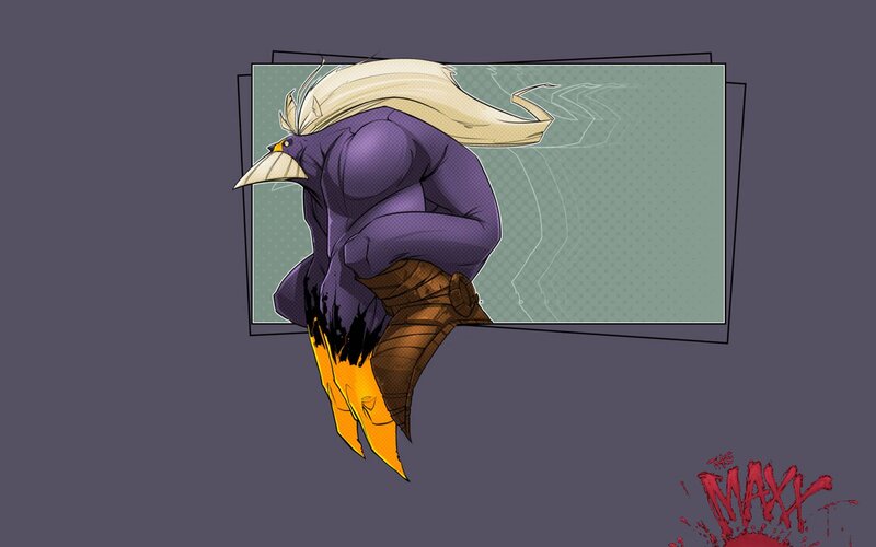 bird-like character artwork