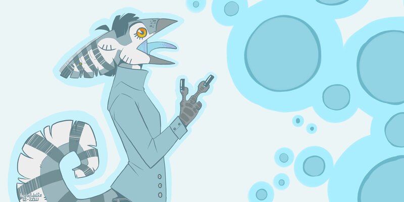Bird-like Character — Blue