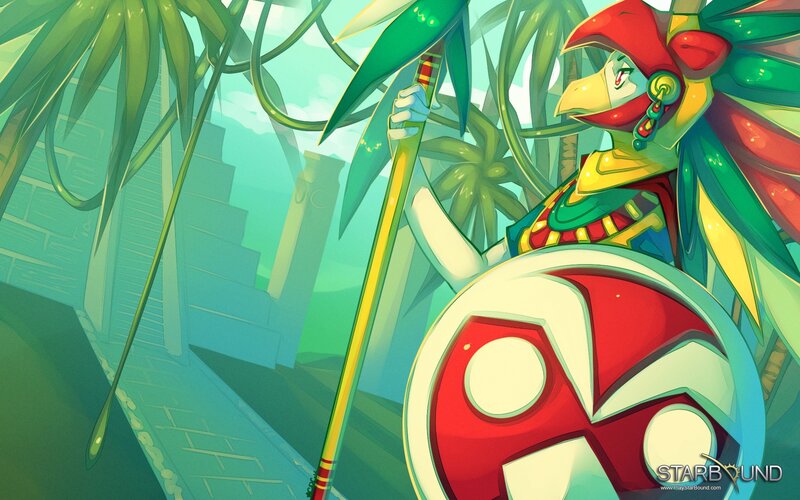 Bird-like Character with Shield