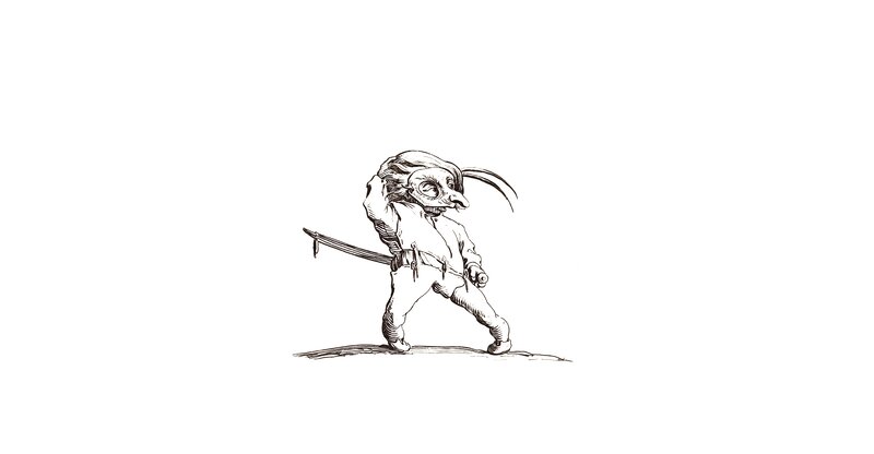 Bird-like Creature with Sword