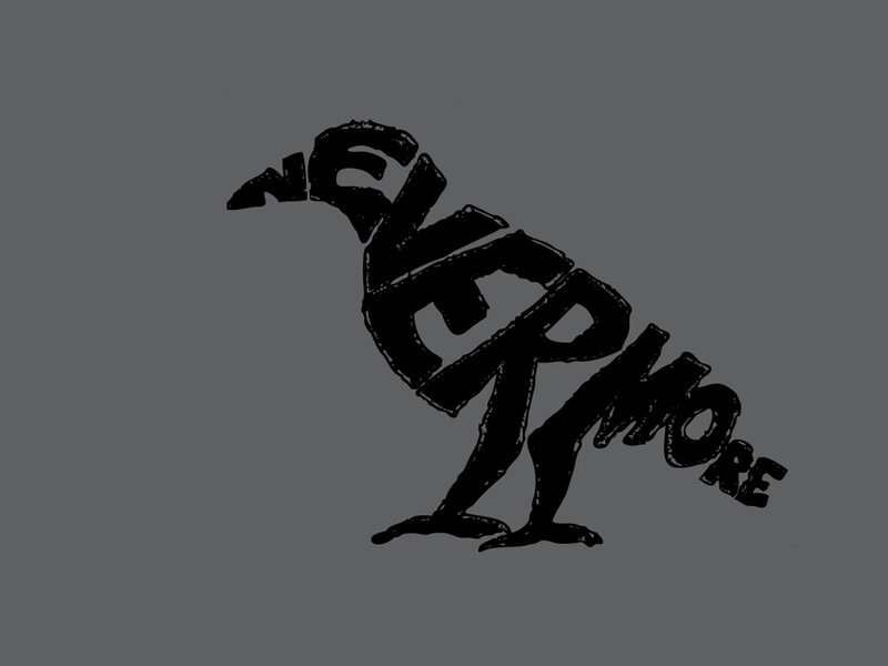 Bird Made of Text — Black