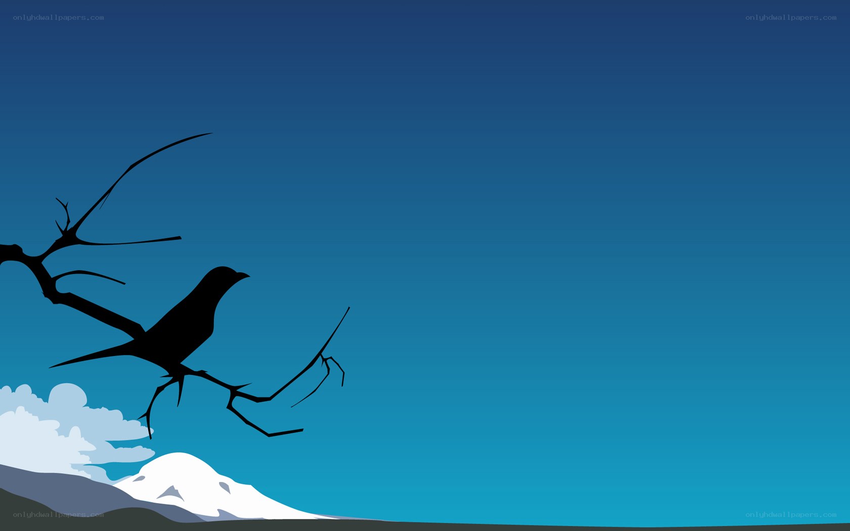 bird on a branch silhouette