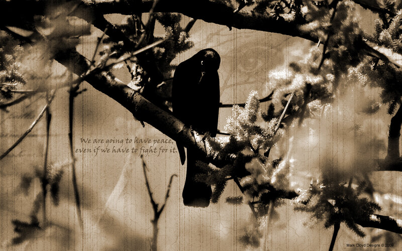 bird on a branch with quote