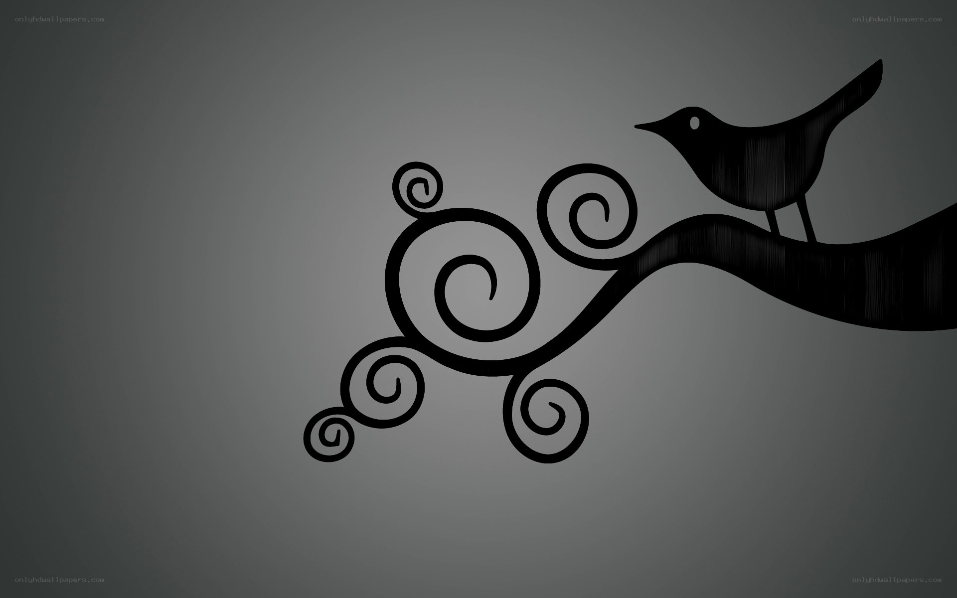 bird on a decorative branch