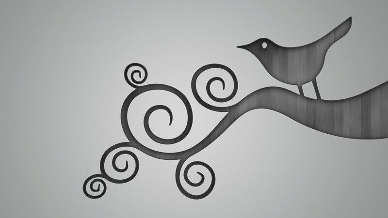 bird on a decorative branch