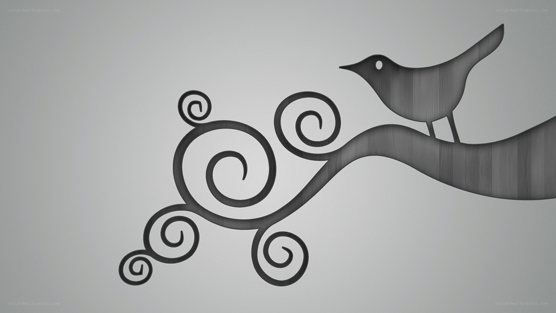 bird on a decorative branch
