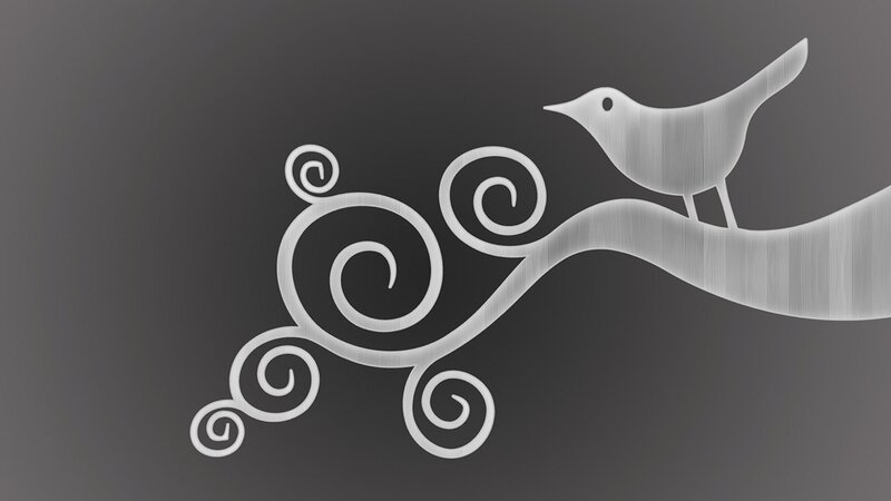 bird on a decorative branch
