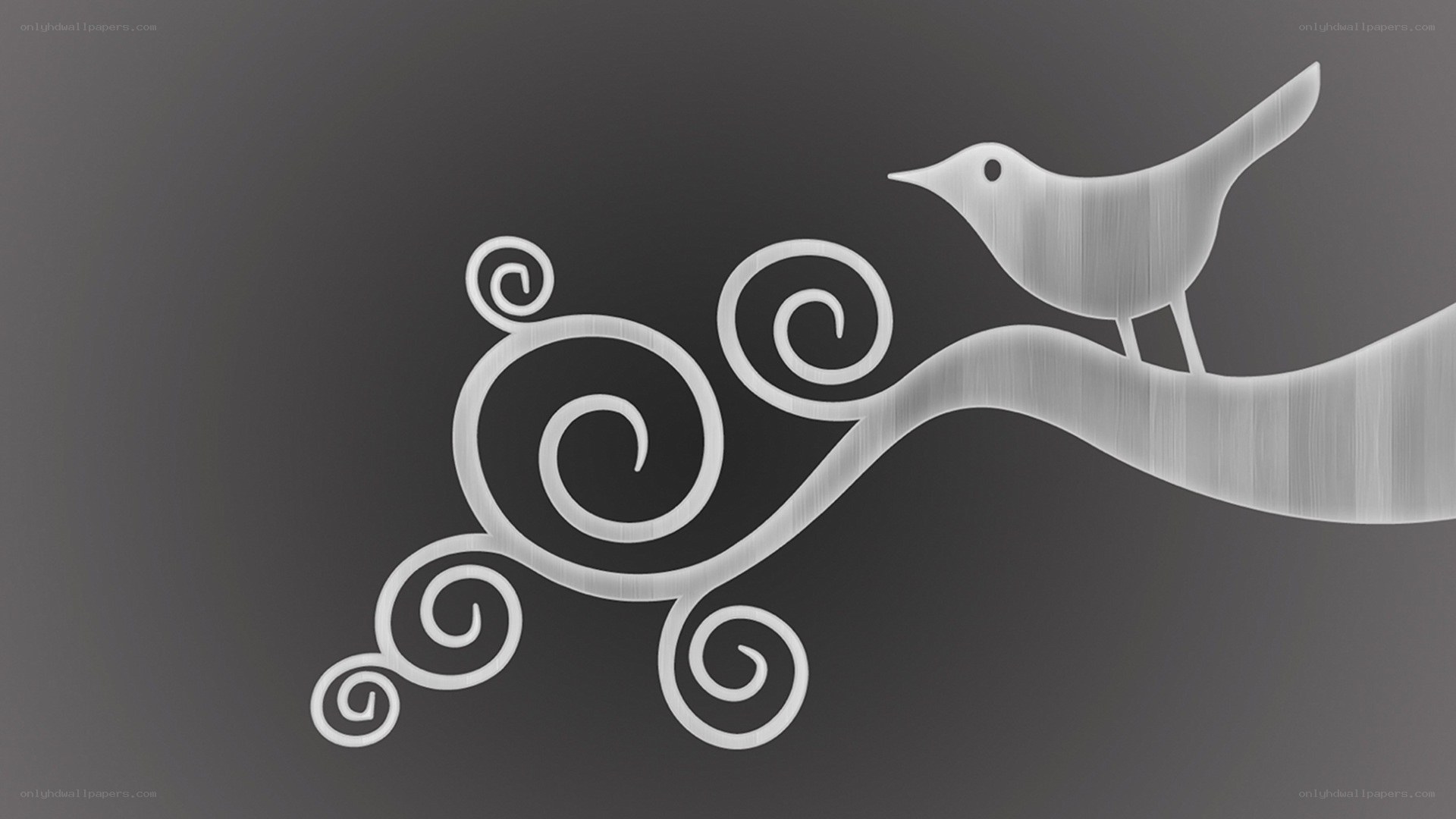 bird on a decorative branch