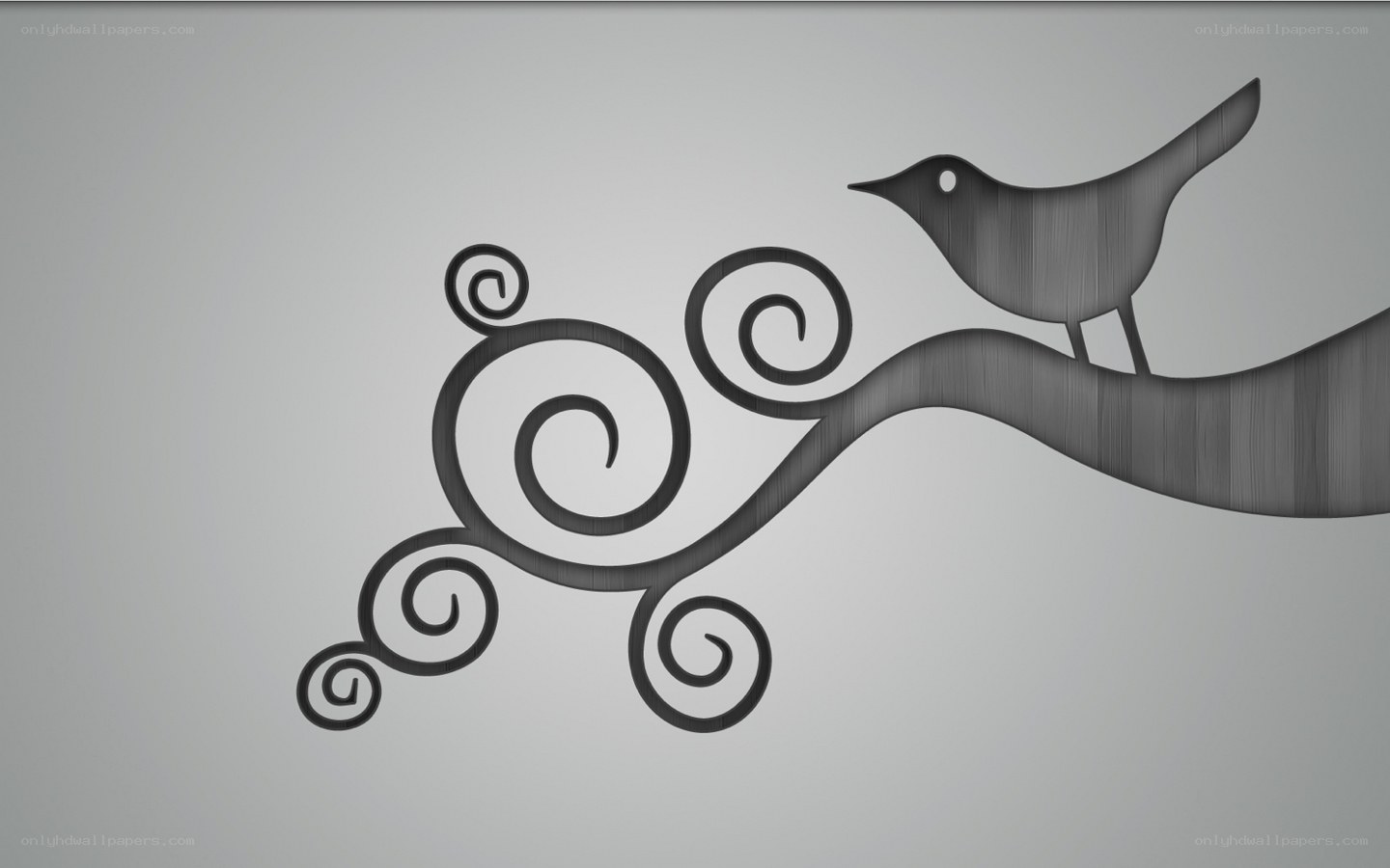 bird on a decorative branch