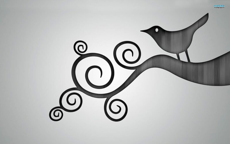 bird on a decorative branch