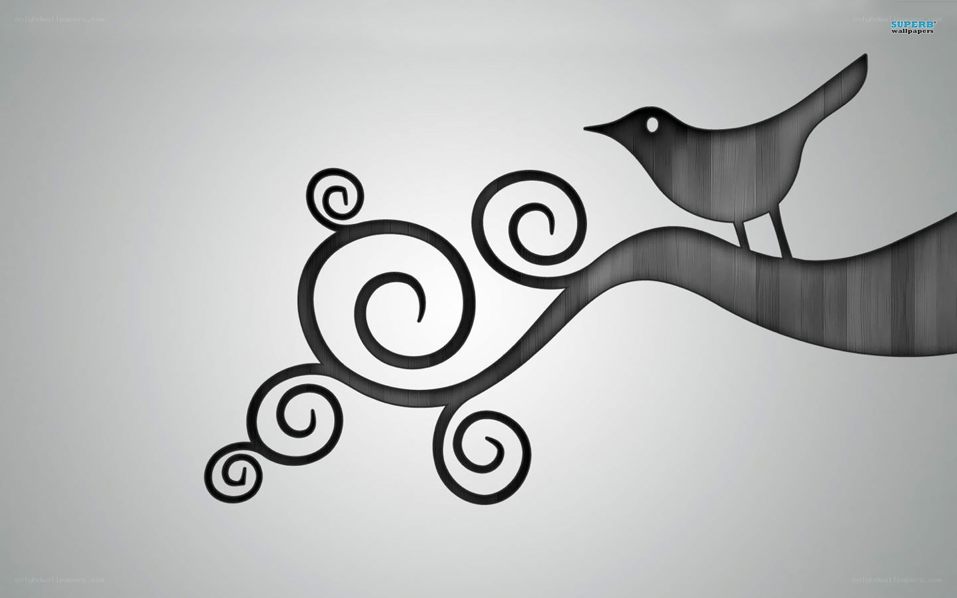 bird on a decorative branch