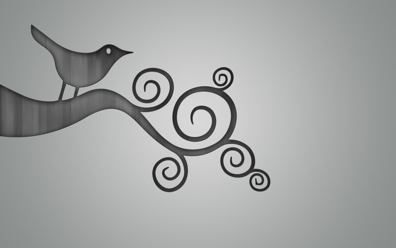bird on a decorative branch