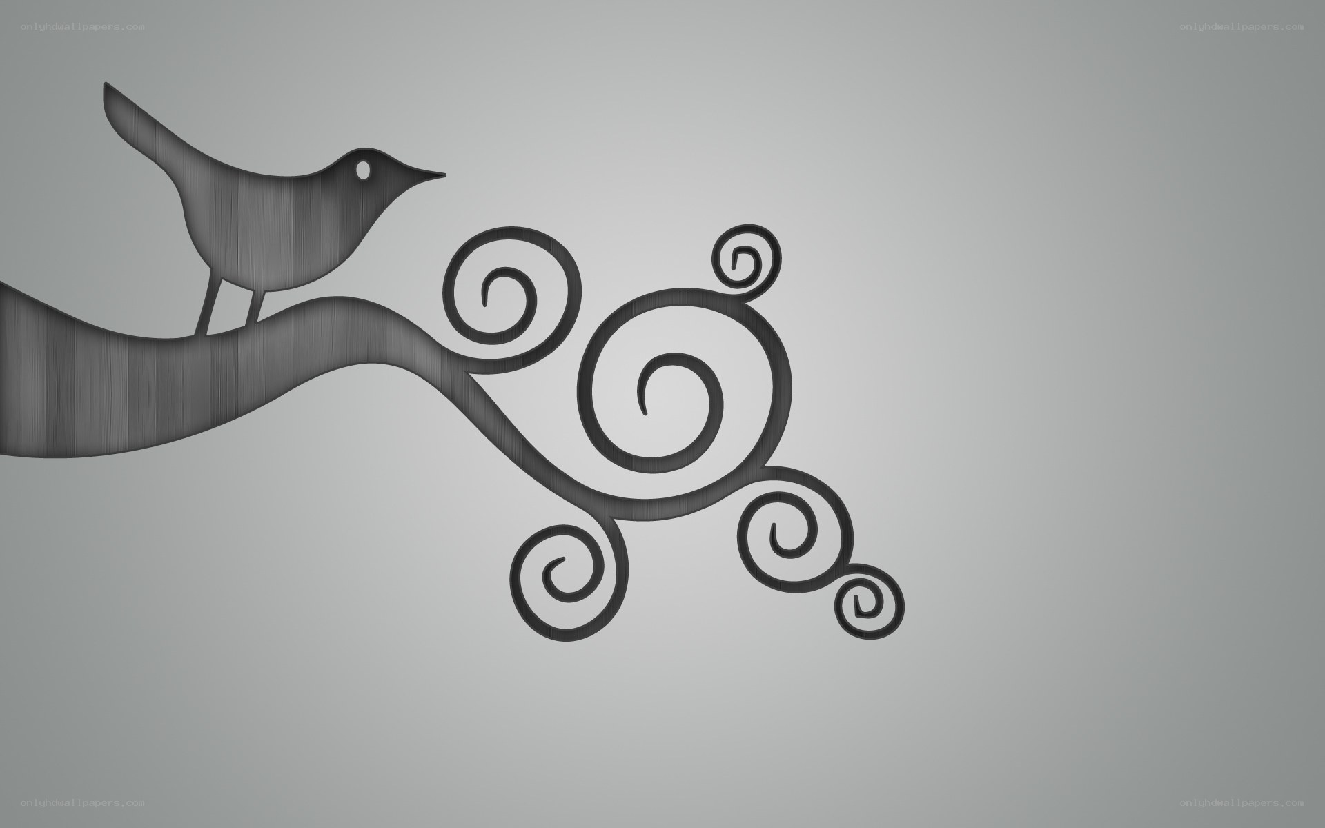 bird on a decorative branch