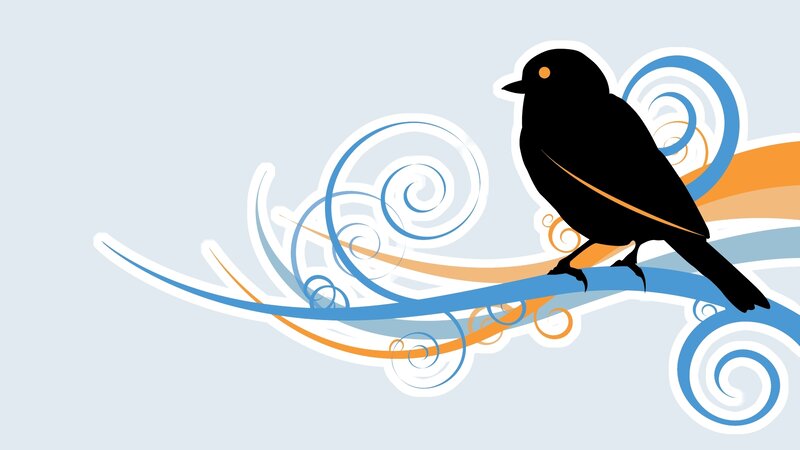 bird on decorative branch