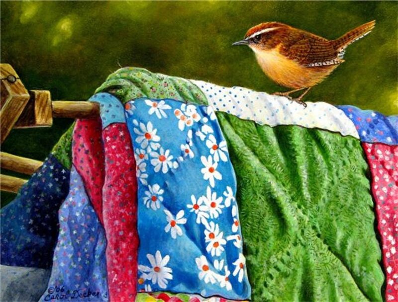 Bird on Quilt