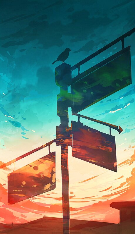 Bird on Signpost