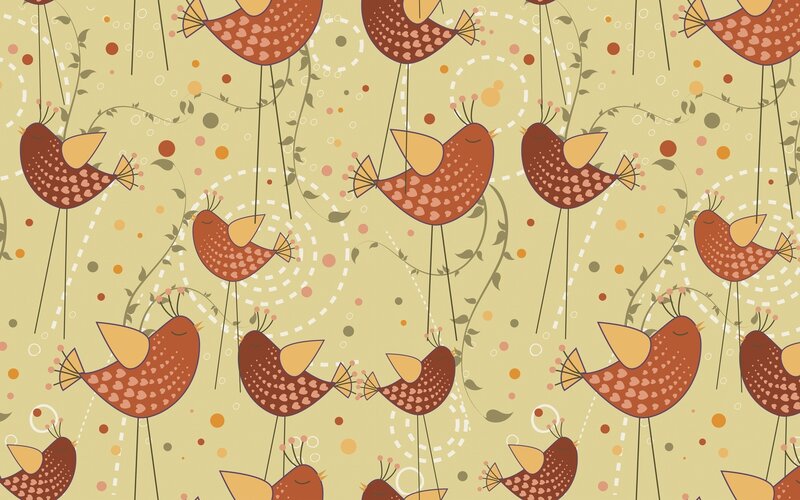 Bird pattern wallpaper design
