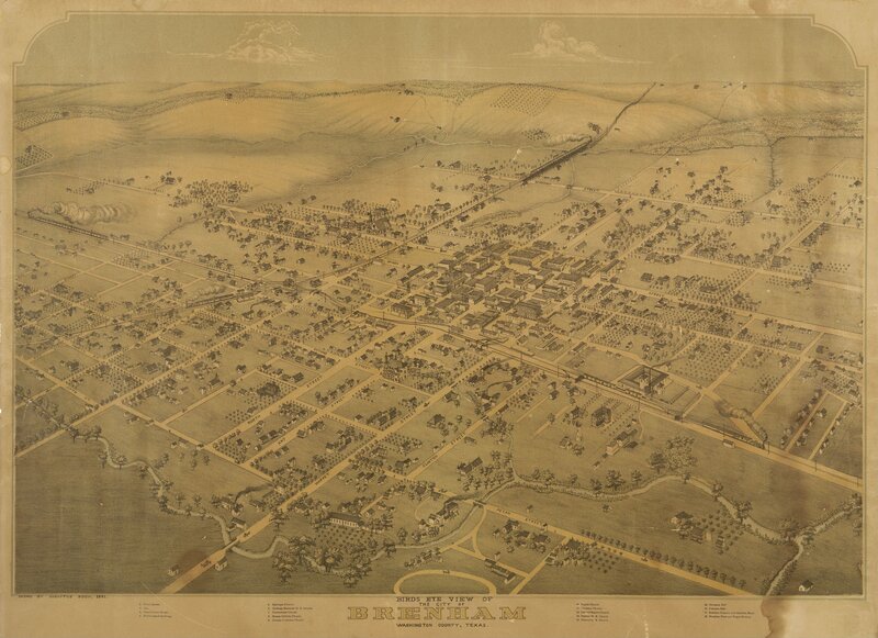 Bird's eye view of Brenham