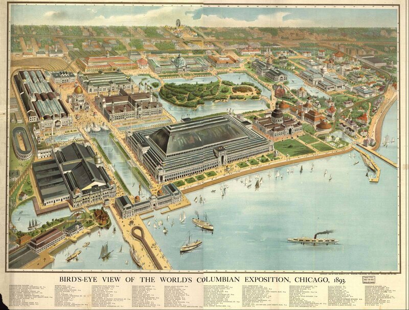 Bird's-eye view of Chicago exposition