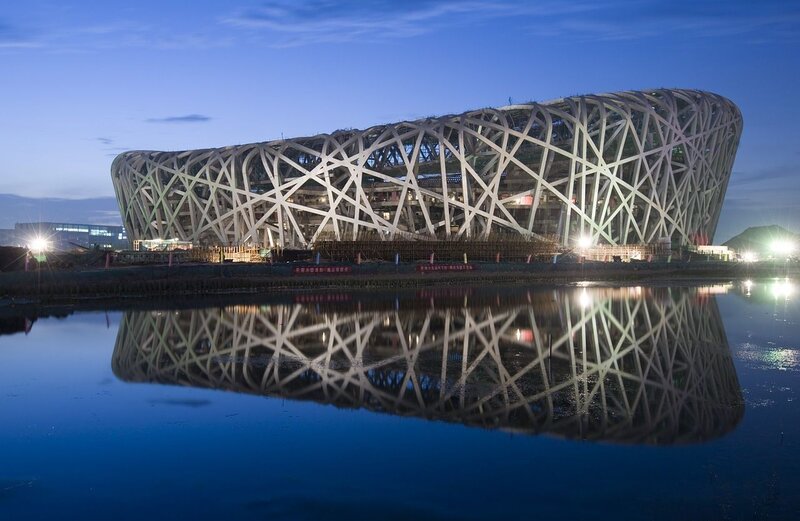 Bird's Nest Stadium — Blue, Serene, Night