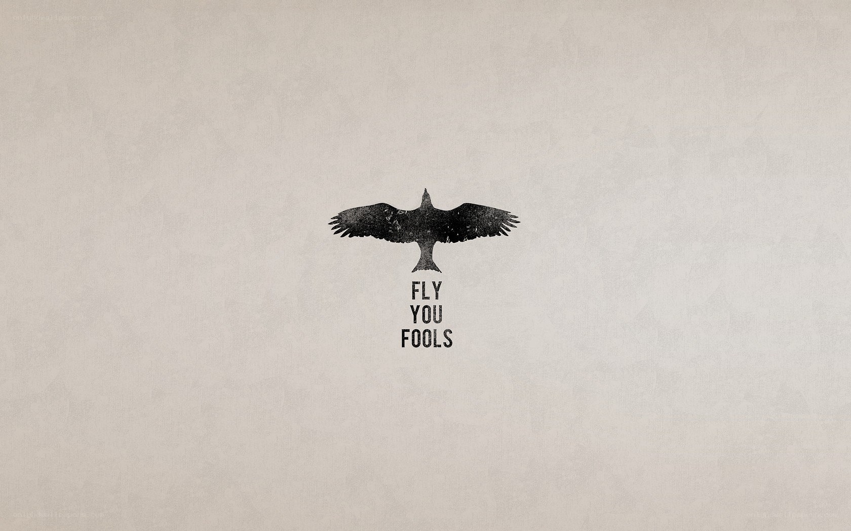 bird silhouette with text