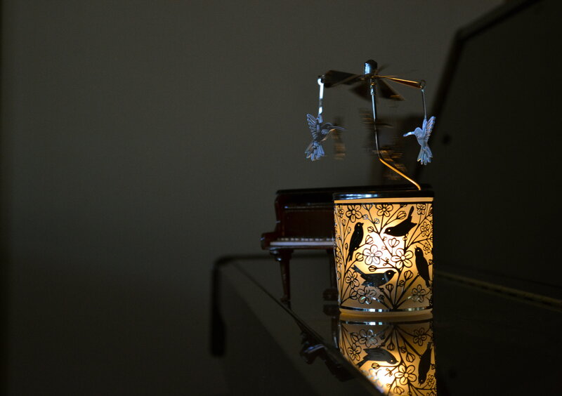 Bird-themed Candle Holder