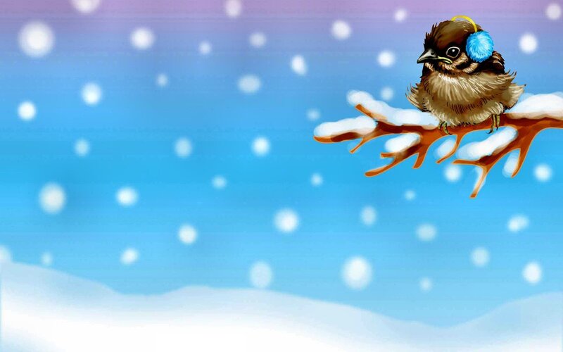Bird Wearing Earmuffs