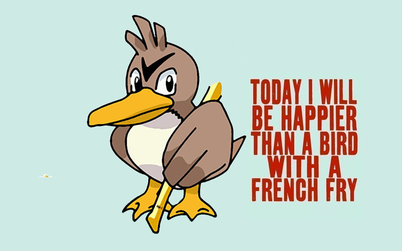 bird with french fry