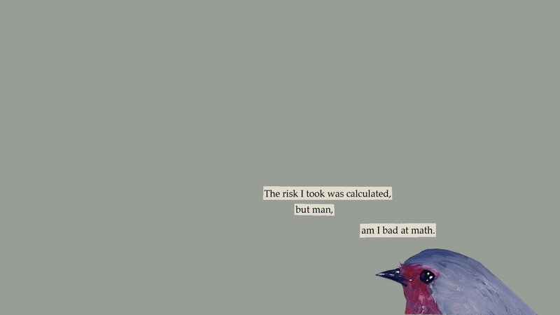 Bird with Red Head — Gray, Calm