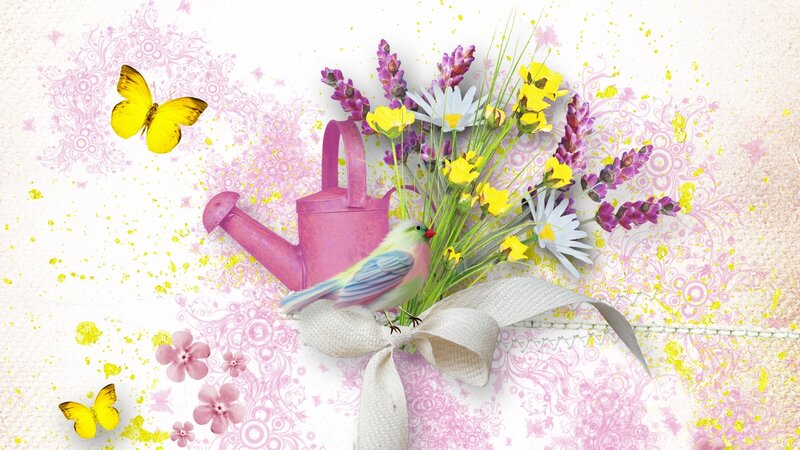 Bird with Watering Can