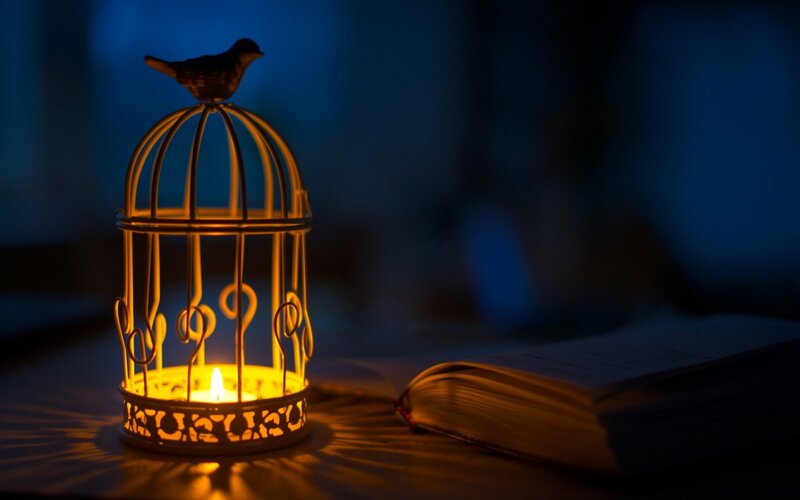 Birdcage Lantern with Candle