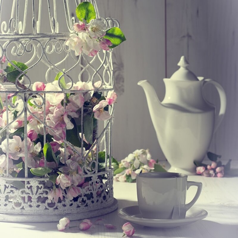 Birdcage with Flowers