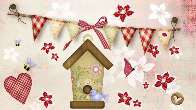 Birdhouse with Bunting