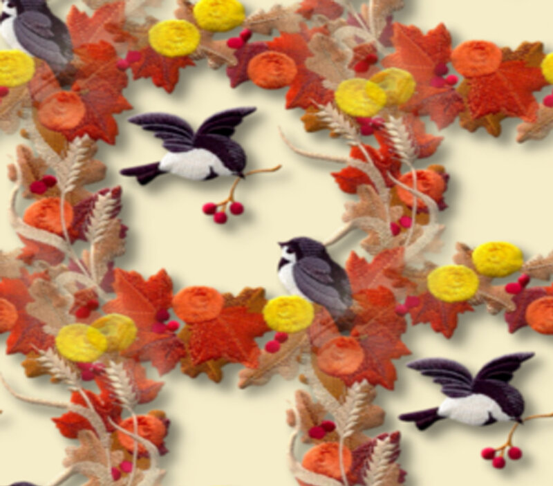 Birds and Autumn Leaves