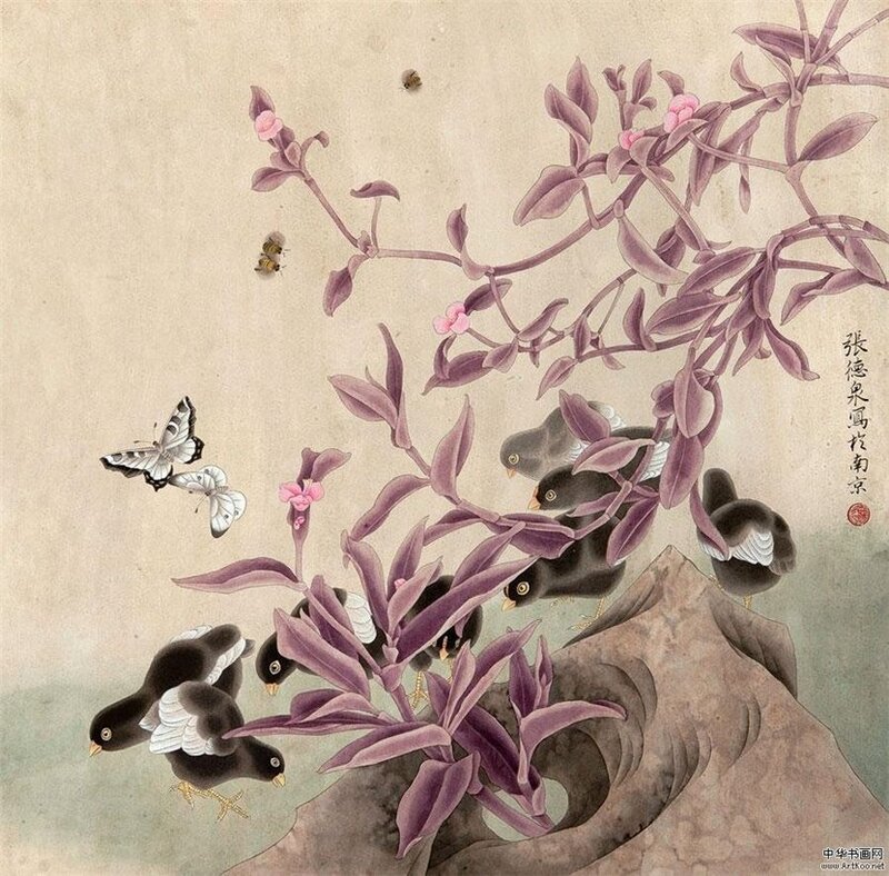 Birds and Flowers Painting