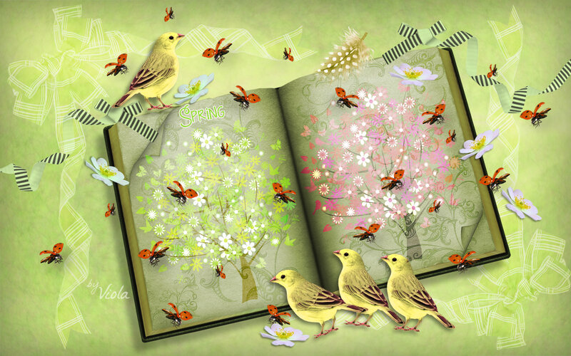 Birds and Insects in Book
