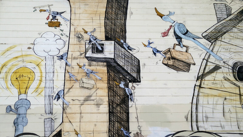 Birds Carrying Briefcases
