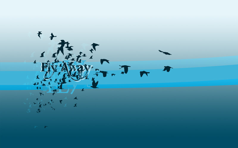 birds flying away