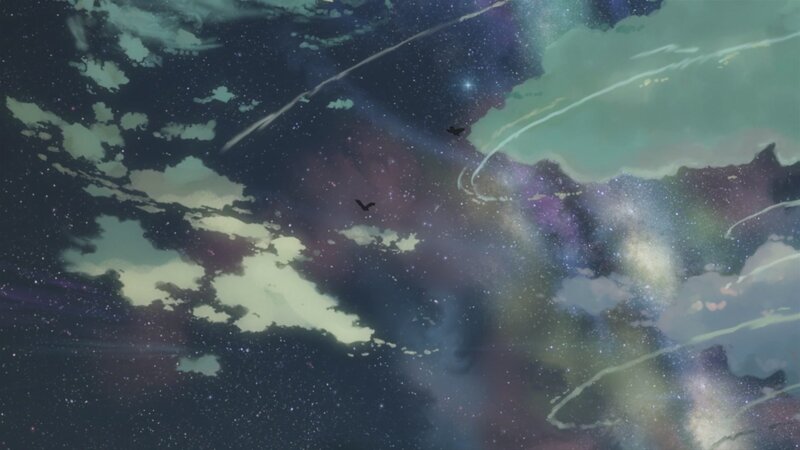 Birds Flying in Night Sky — Purple