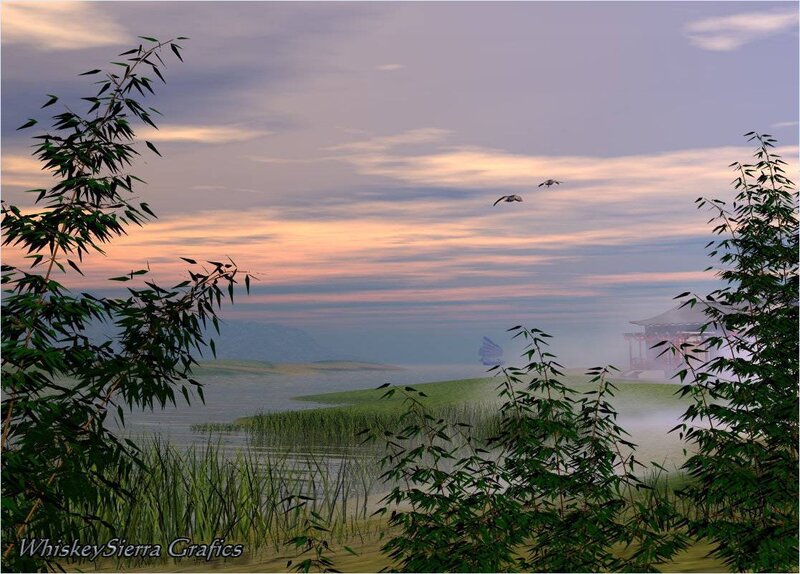Birds Flying over Lake