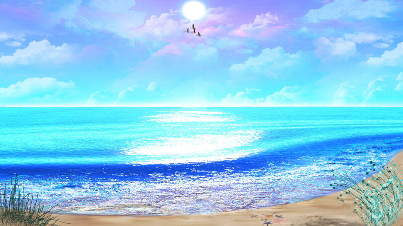 Birds Flying over Ocean — Blue, Serene, Afternoon