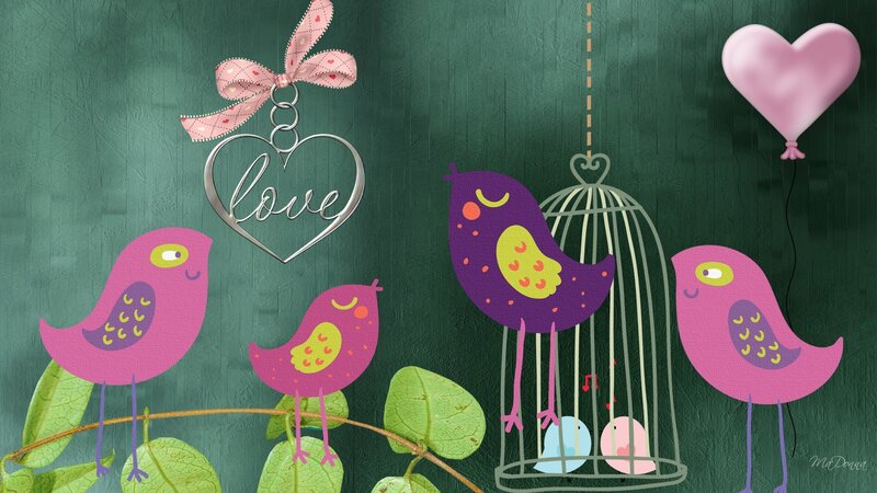 Birds in a Cage — Green