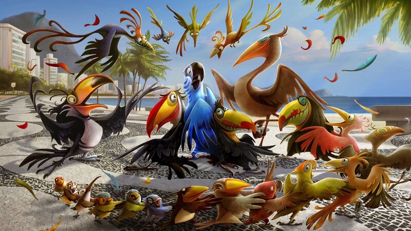 Birds in a tropical city