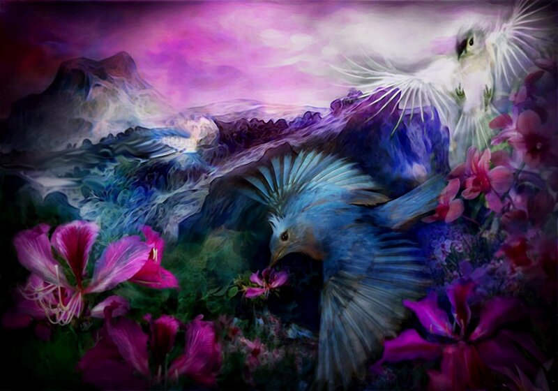 Birds in Flowers